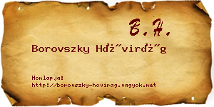 Borovszky Hóvirág névjegykártya